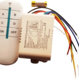 GoodsBazaar 220V AC 4 Way Wireless Remote Control Switch Transmitter Receiver 4 Channel ABCD Combo Set-image-23