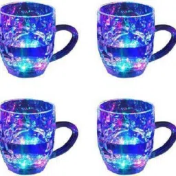 Inductive Rainbow Color Cup LED Flashing 7 Color Changing Light. Pour Water or Tea, Lighting Cup, Easy battery replace Glass Plastic Beer Mug-image-52