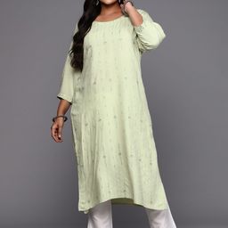 EXTRA LOVE BY LIBAS Plus Size Embroidered Thread Work Kurta image 1