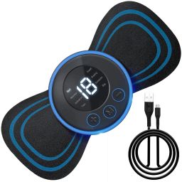 8in1 Rechargeable PainRelief Wireless Electric EMS Massage Machine Neck Massager-image-3
