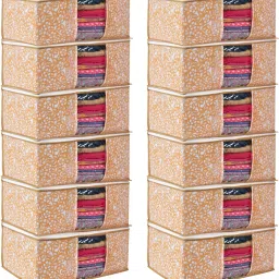 MERAO Non Woven Clothes Storage Organizer Cover Zipper Bag for Wardrobe Cotton Laundry Bag-44