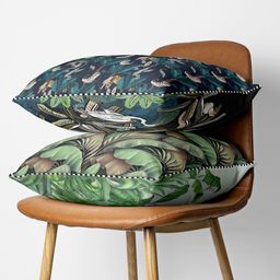 BIANCA Multicoloured Set of 2 Floral Square Cushion Covers-0