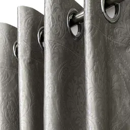 Cortina Set of 2 Embossed Damask Printed Window Curtains image 5
