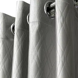 Cortina Set of 2 Embossed Abstract Printed Window Curtains image 5