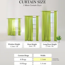 Cortina Set of 2 Embossed Abstract Printed Window Curtains image 2
