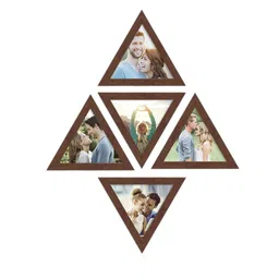Art Street Set Of 5 Brown Solid Individual Triangle Photo Frame image 2