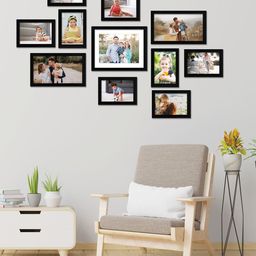 RANDOM Set Of 11  Black Solid Collage Photo Frames-27