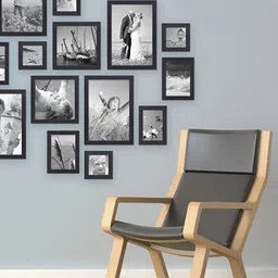 ArtzFolio Black 15 Pieces Wooden Wall Photo Frames-1