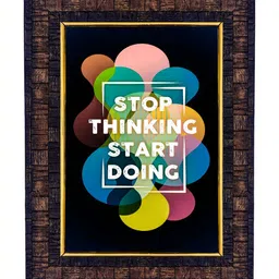 Hawai Black & Brown Wooden Self Design Rectangle Wall Photo Frame-14