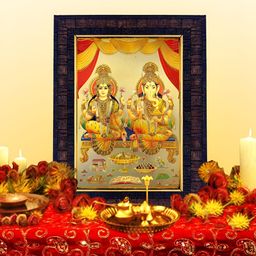 Hawai Black & Yellow Gold Plated Religious Wooden Wall Photo Frame-image-64