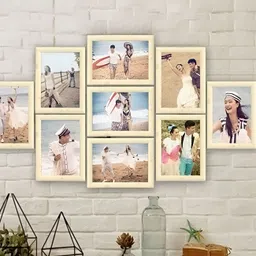 ArtzFolio Camel Brown 9 Pieces Wooden Wall Photo Frames-image-93