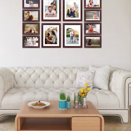 RANDOM Set Of 12 Brown Solid Wall Photo Frames image 1