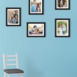 Art Street Set Of 5 Black Solid Individual Wall Photo Frames-11
