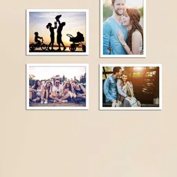 Art Street Set Of 4 White Eco Series Wall Decor Photo Frames-86