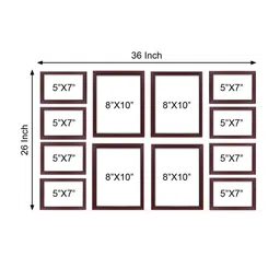 RANDOM Set Of 12 Brown Solid Wall Photo Frames image 5