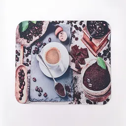 Kuber Industries Brown White Coffee Printed Rectangular Kitchen Door Mat-6