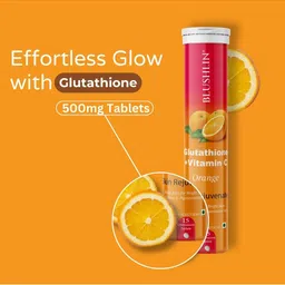 BLUSHLIN Set Of 2 Glutathione Fizz Tablets With Vit C -Orange- 15 Tablets Each image 2