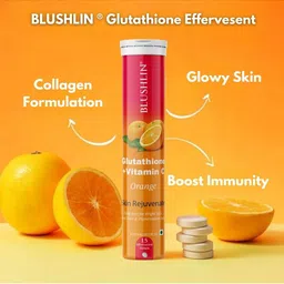 BLUSHLIN Set Of 2 Glutathione Fizz Tablets With Vit C -Orange- 15 Tablets Each image 3