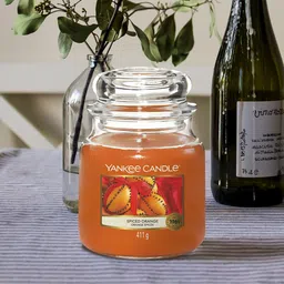 YANKEE CANDLE Orange Original Medium Jar Scented Candles -Spiced Orange- 411g-14