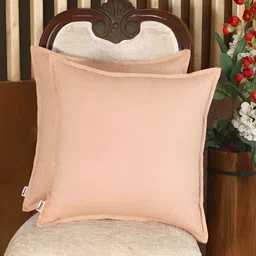 Home Orange 2 Pieces Cotton Square Cushion Covers-image-79
