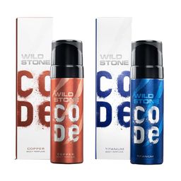 Wild stone Men Set of Code Copper & Titanium Body Perfume Deodorants - 150 ml Each-14