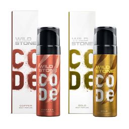 Wild stone Men Set of Gold & Copper Long Lasting Body Deodorant Perfume - 150 ml each-40