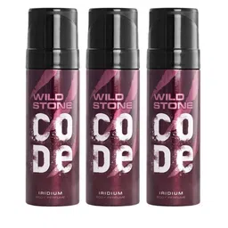 Wild stone Men Set of 3 Code Iridium Long Lasting Body Deodorant Perfume - 150 ml each-5