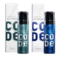 Wild stone Men Set of Code Titanium & Steel Long Lasting Body Deodorant - 150 ml each-15