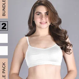 LUX VENUS Pack Of 2 Full Coverage Non Padded Pure Cotton Workout Bra With All Day Comfort-picture-58