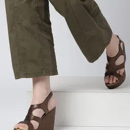 Marc Loire Embellished Wedge Heels With Backstrap image 1
