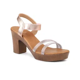 Inc 5 Textured Open Toe Platform Heels With Backstrap image 2