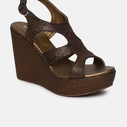 Marc Loire Embellished Wedge Heels With Backstrap image 3