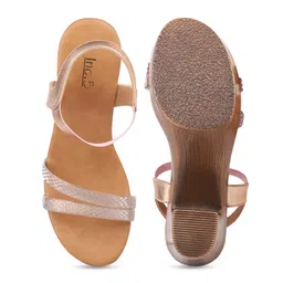 Inc 5 Textured Open Toe Platform Heels With Backstrap image 5