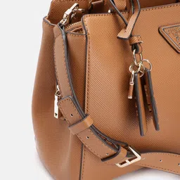 GUESS Saffiano Textured Structured Handheld Bag with Sling Strap image 2