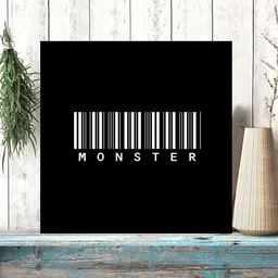 Gallery99 Unisex Black "Monster"Barcode Textured Wall Photograph-image-11