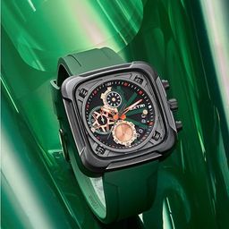 EXTRI Men Textured Dial & Silicon Straps Analogue Chronograph Watch X6057-H-picture-1