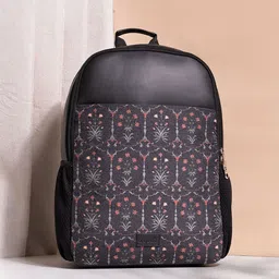 ZOUK Printed Vegan Leather 16 Inch Laptop Backpack with Compression Straps image 2