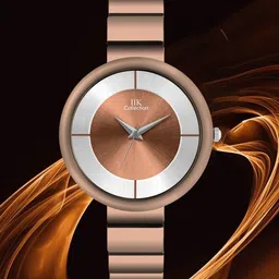 IIK COLLECTION Girls Round Brown Dial & Bracelet Style Chain Analogue Display Watch-97