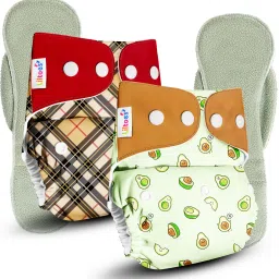 Washable & Reusable Baby Cloth Diaper (Avo Baby,Duplin Checkered)-image-5