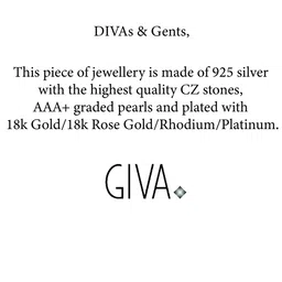 GIVA 925 Sterling Silver Rhodium-Plated & White Small Hoop Earrings image 5