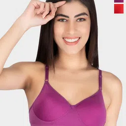 Fabme Pack Of 2 Full Coverage Heavily Padded Seamless T-shirt Bras With All Day Comfort-picture-35