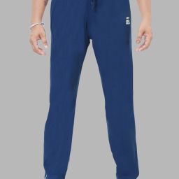 Men Solid Blue Track Pants-image-35