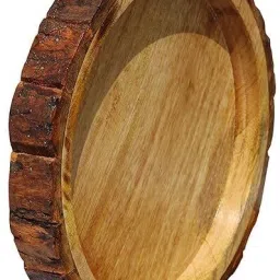 Premium Wooden Round Tray | Serving Tray for Breakfast, Tea Serving, Table Décor Tray-picture-22