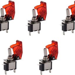 5 Red Toggle Switches 5 Car Dash Switch Panel-28