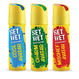 Set Wet Men Set of Cool - Charm & Mischief Avatar Deodorant Body Spray Perfume-150 ml Each image 2