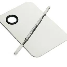 Stainless Steel Makeup Mixing Blending Palette With Spatula-image-3