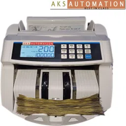 AKS AUTOMATION MULTI-FUNCTION 2100 LCD Cash Counter Counterfeit Detector UV, IR, MT & MG Note Counting Machine image 4