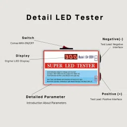 darkingwings 0-300V Output All LED LCD TV Backlight Tester Meter Tool Lamp Beads Light Meter Digital Voltage Tester image 4