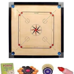 Finely FinishedFUll Size(32 X 32inches)Carrom Board with Coins, Striker & Powder 50 cm Carrom Board-image-43