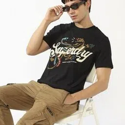 superdry Men Venom Brand Print Regular Fit Crew-Neck T-Shirt-picture-36